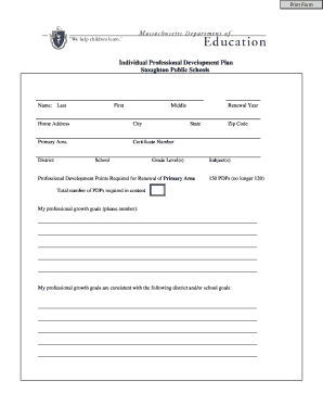 Individual Professional Development Plan