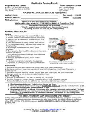 Residential Burning Permit