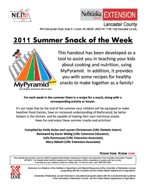 2011 Summer Snack of the Week
