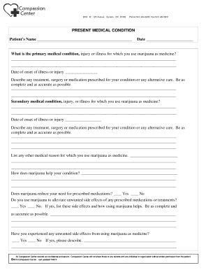 Medical Marijuana Patient Form