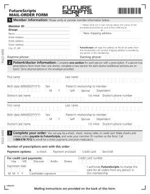 FutureScripts Mail-Order Form