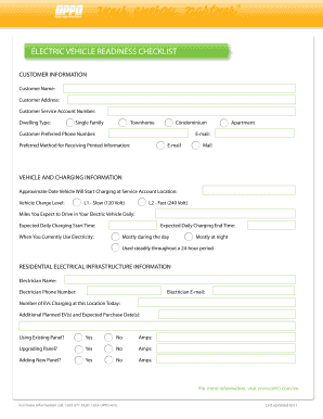 Electric Vehicle Readiness Checklist