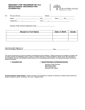Student Records Transfer Request Form