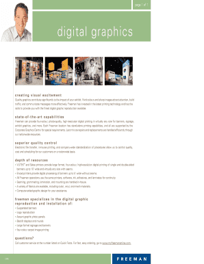 Freeman Digital Graphics Order Form