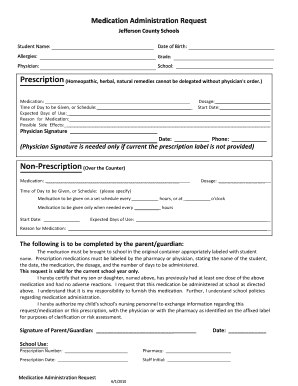 Medication Administration Request