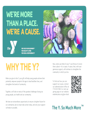 Anaheim Family YMCA Donation Form