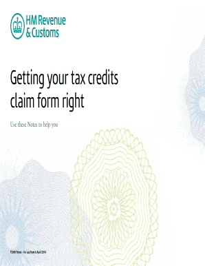 UK Tax Credits Claim Form