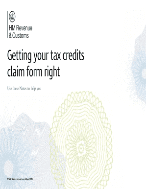 UK Tax Credits Claim Form