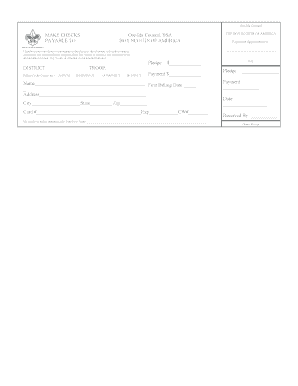Boy Scouts of America Donation Form