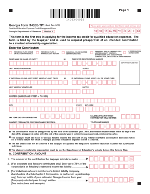 Georgia Form IT-QEE-TP1