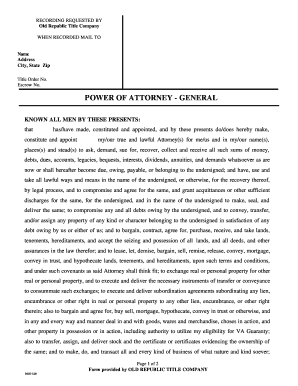 California General Power of Attorney