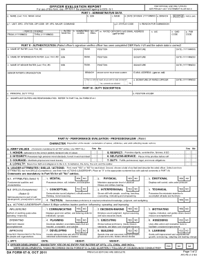 Officer Evaluation Report