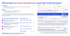 Open Doors Monthly Donation Form
