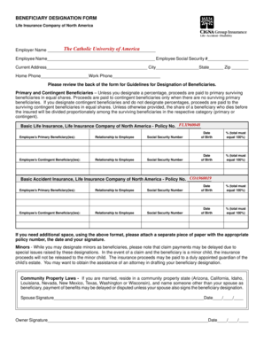 Beneficiary Designation Form