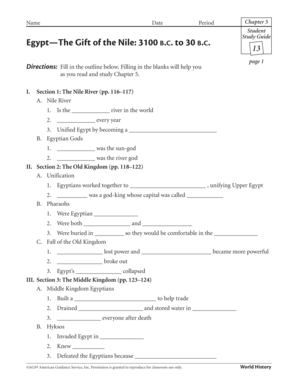Egypt Study Guide