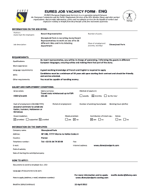 EURES Job Vacancy Form