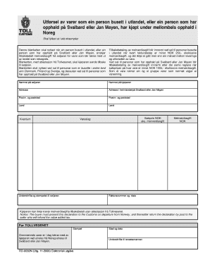 Norwegian VAT Refund Declaration