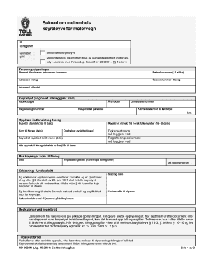 Temporary Vehicle License Application