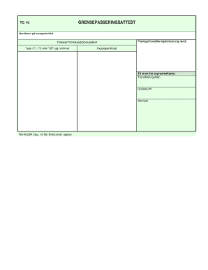 Norwegian Transit Document