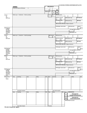 Norwegian Customs Declaration Form