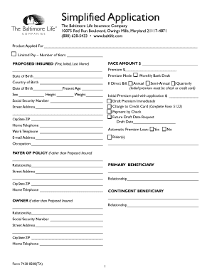 Baltimore Life Silver Guard Paper Application