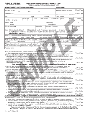 Life Insurance Application Form
