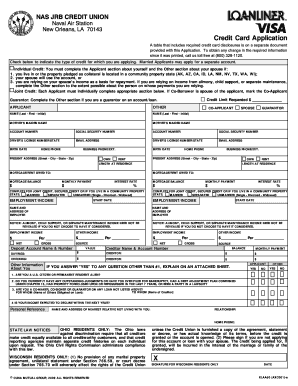 Credit Card Application Form