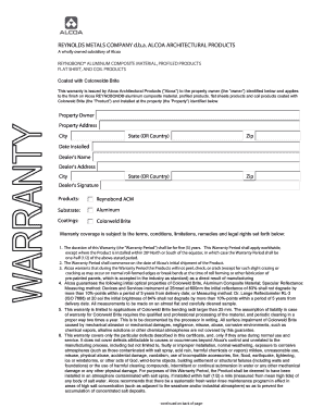 Alcoa Architectural Products Warranty