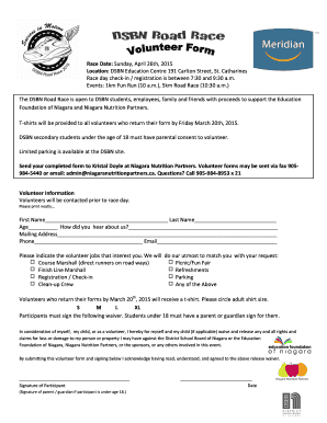The DSBN Road Race is open to DSBN students, employees, family and friends with proceeds to support the Education Foundation of Niagara and Niagara - cherrywood dsbn