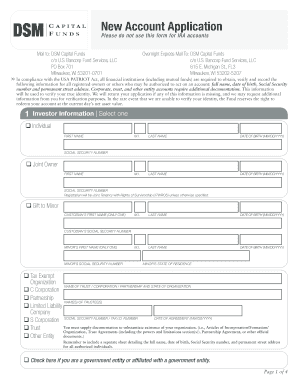 New Account Application Form