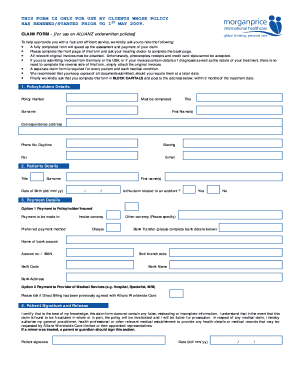 Allianz Worldwide Care Claim Form