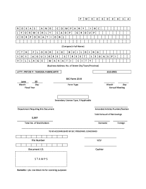 SEC Form 23-B Statement of Changes in Beneficial Ownership