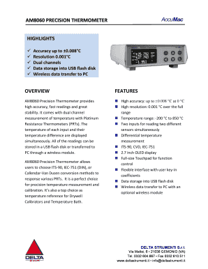 AM8060 PRECISION THERMOMETER HIGHLIGHTS - DELTA Strumenti - deltastrumenti