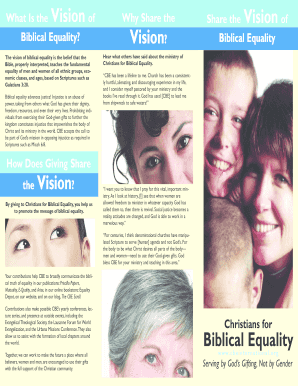 Vision of Biblical Equality Donation Form