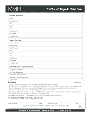 TracVision Upgrade Claim Form