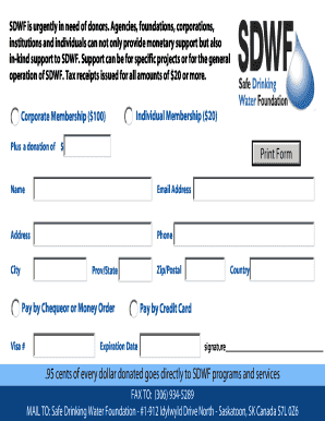 SDWF Donation Form