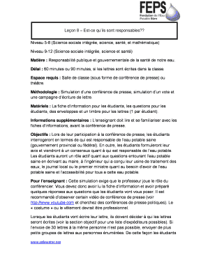 L eçon 8  – Est- ce qu’il s sont  respon sables ??
