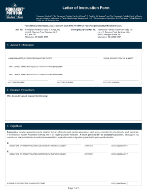 Letter of Instruction Form