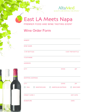 Wine Order Form