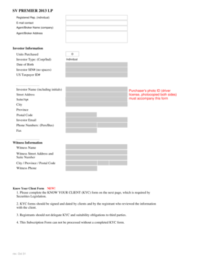 Reel Capital Corporation Annual Know Your Client Form