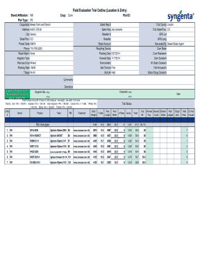 Field Evaluation Trial Outline for Corn