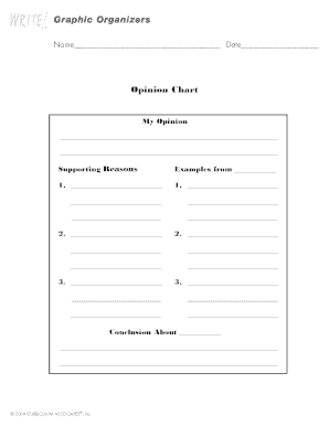 Opinion Chart Graphic Organizer