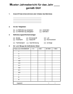 Muster-Jahresbericht für das Jahr
