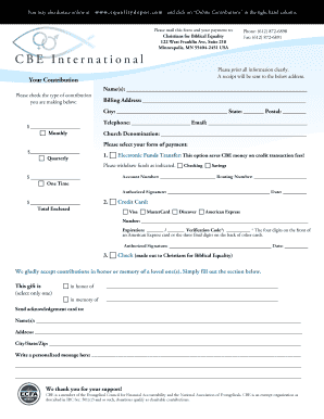 Printable Contribution Form - cbeinternational