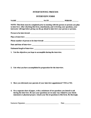 Interview Form
