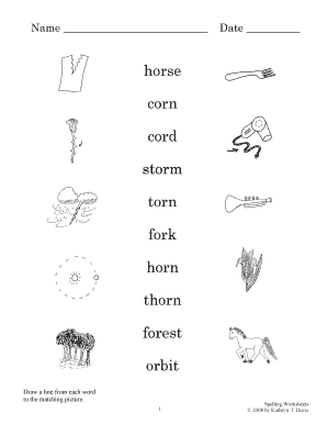 Spelling Worksheet for Kids