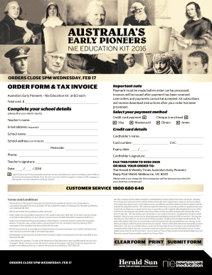 Australia’s Early Pioneers Education Kit 2016