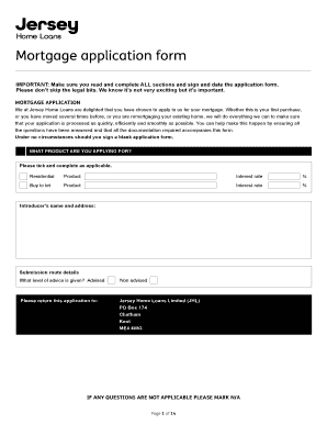 Mortgage Application Form