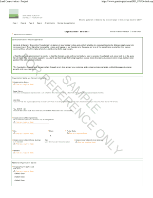 Land Conservation Project Application