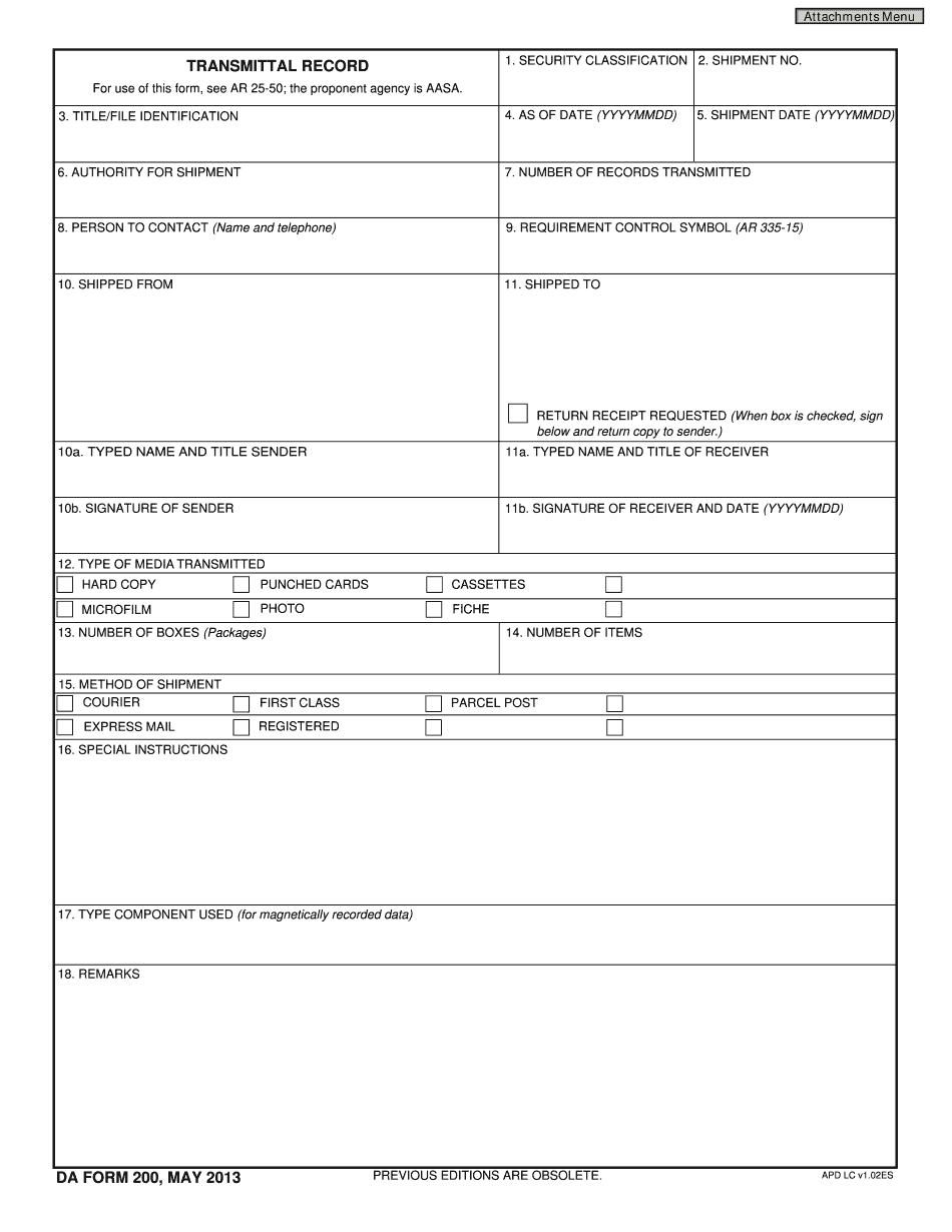 Dd Form 200 Pdf Fillable Form Example Download